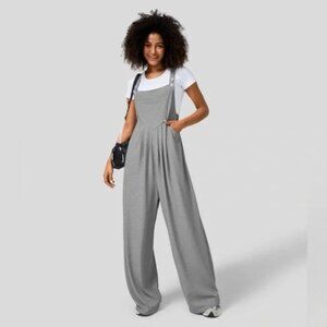HALARA Charcoal Wide-Leg Jumpsuit